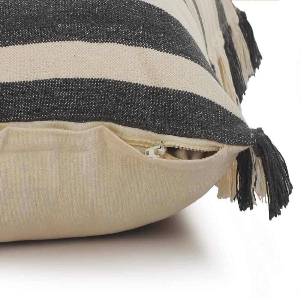 Rajani Home Roznick Fringed Cotton Throw Pillow