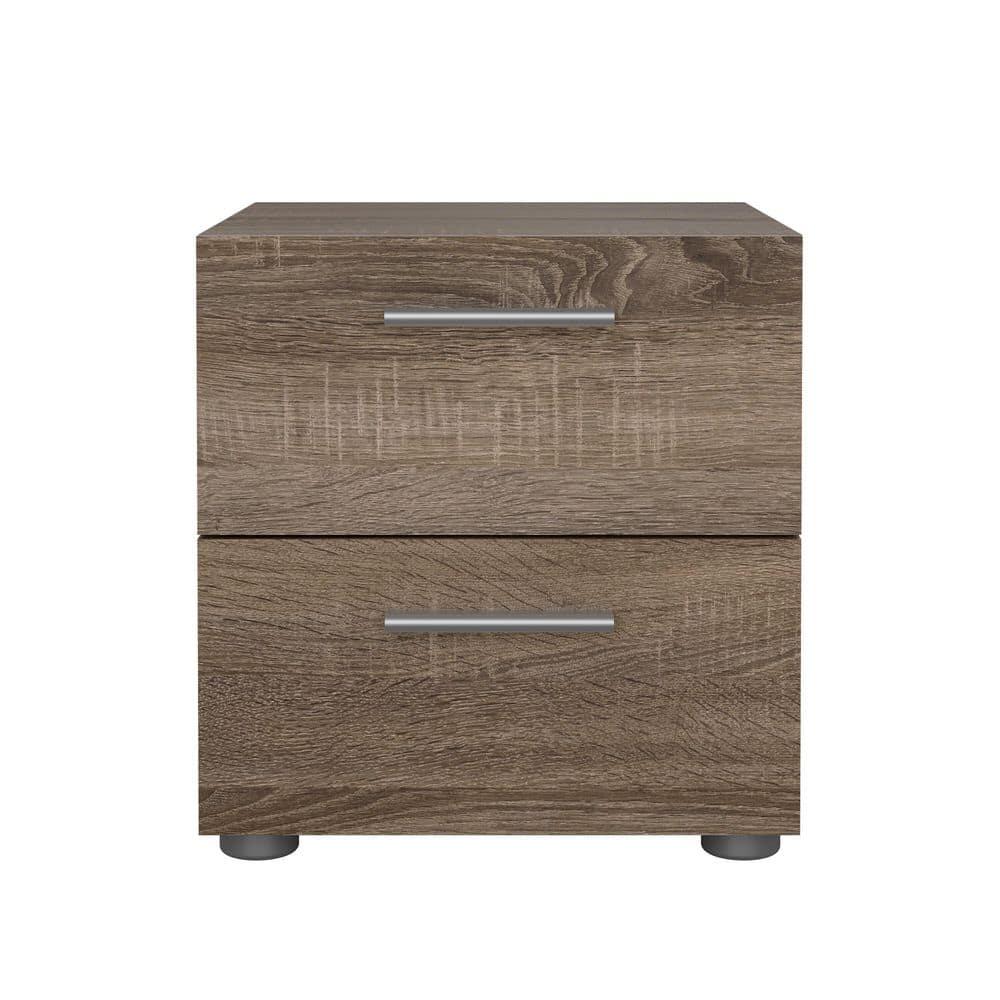 Tvilum,Austin 2 Drawer Nightstand, Truffle Oak