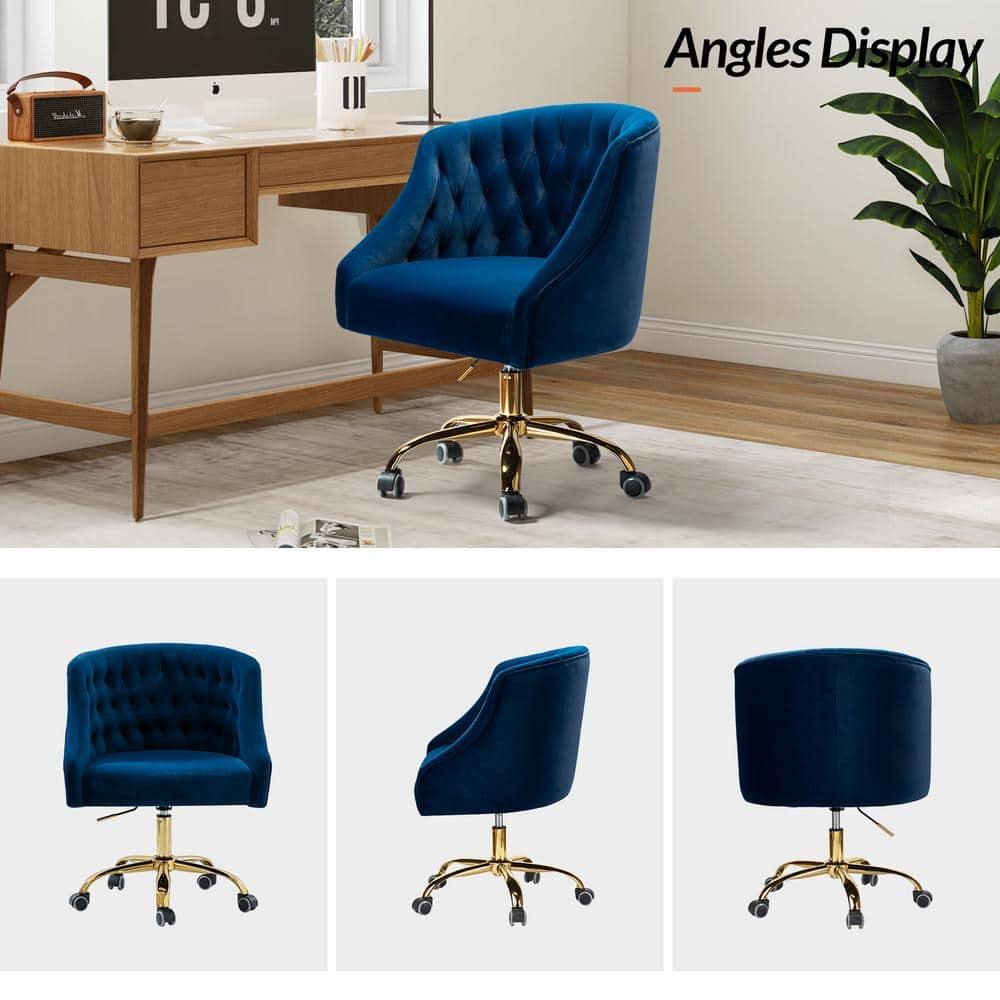14 Karat Home Lydia Manager's Chair with Swivel, Navy