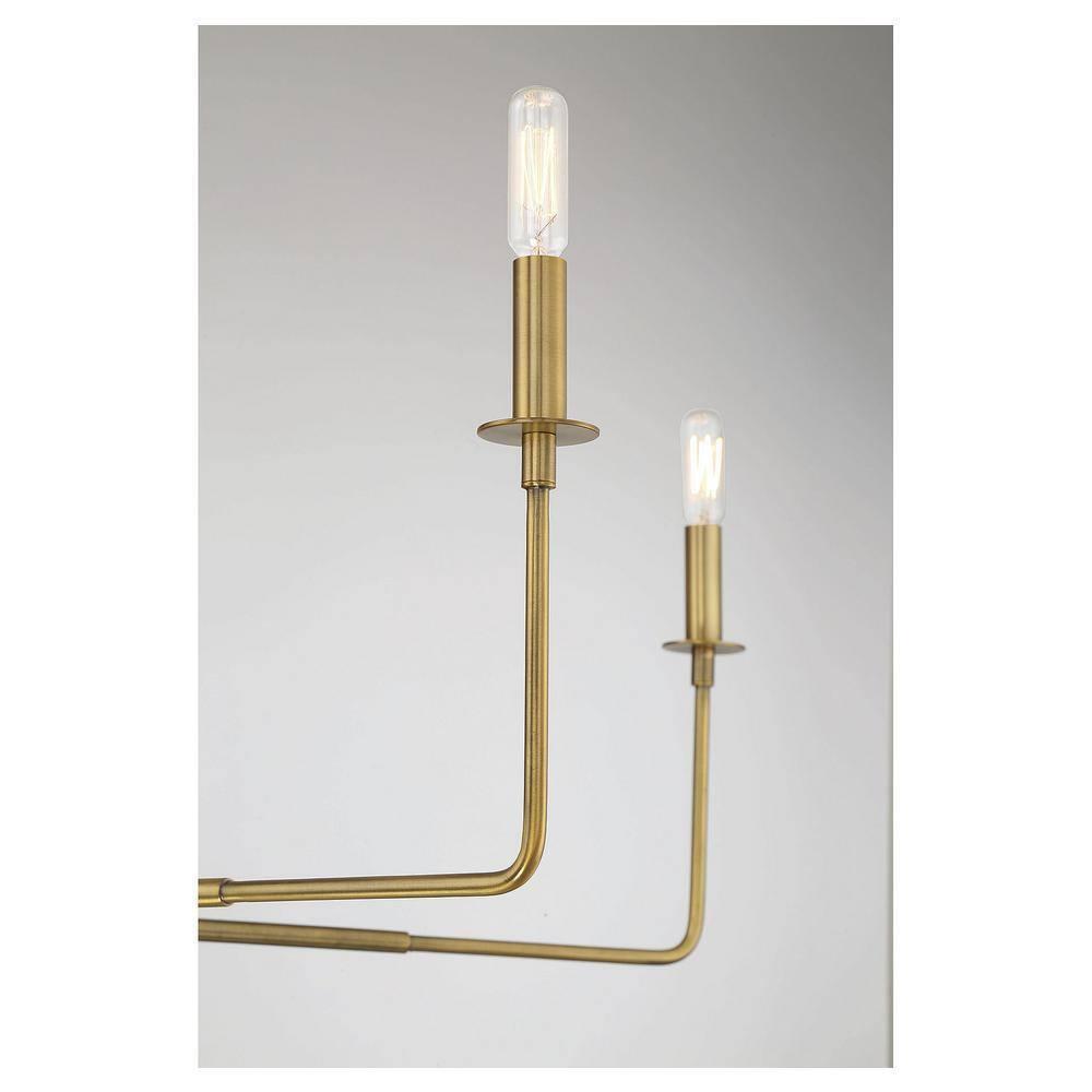 Savoy House Salerno 6 - Light Chandelier in  Warm Brass