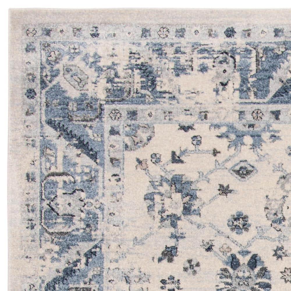 Charleston CHL413 Loomed Indoor Area Rug - Ivory/Blue - 8'x10' - Safavieh