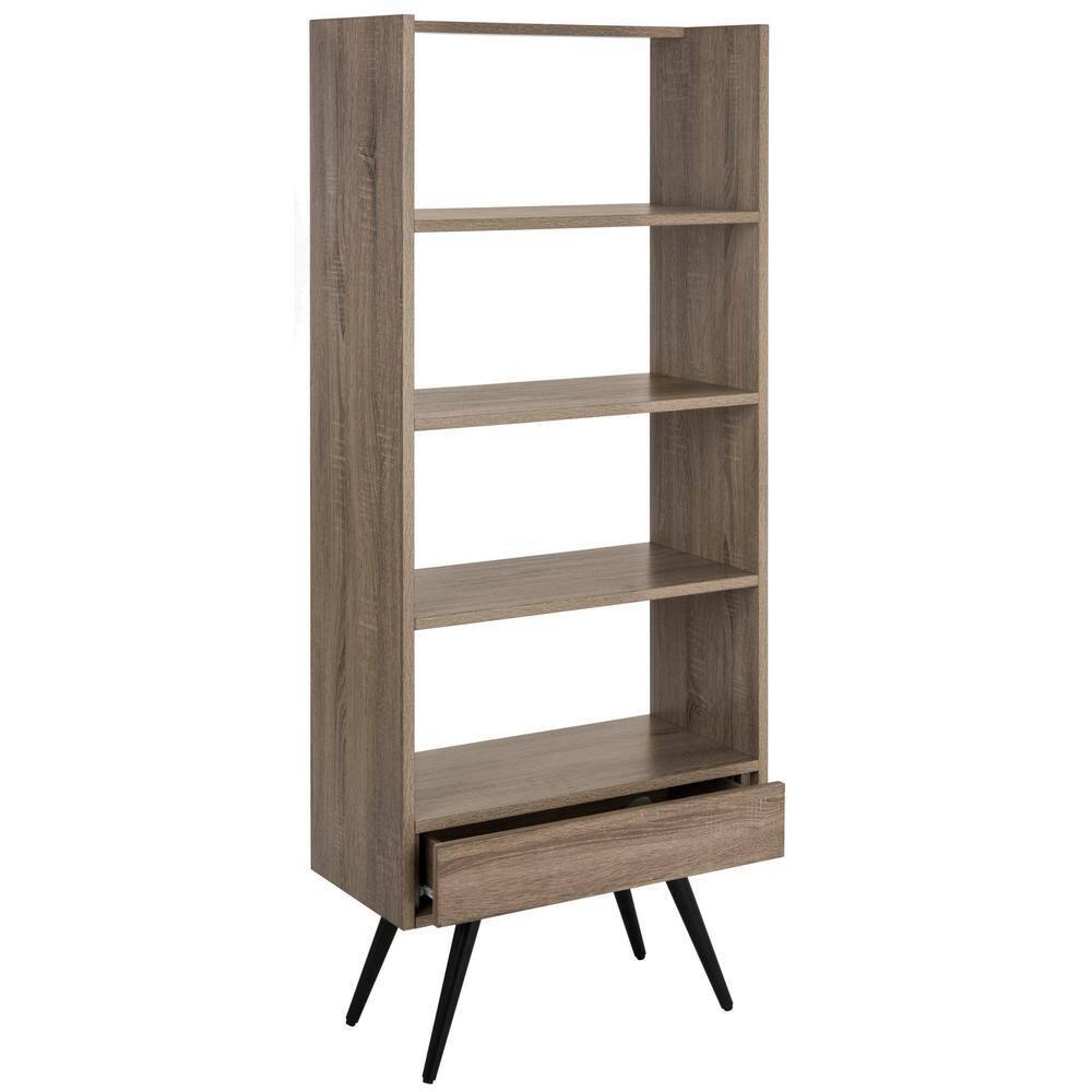Terrence Etagere - FOX4277 - Light Brown/Black - Safavieh Couture