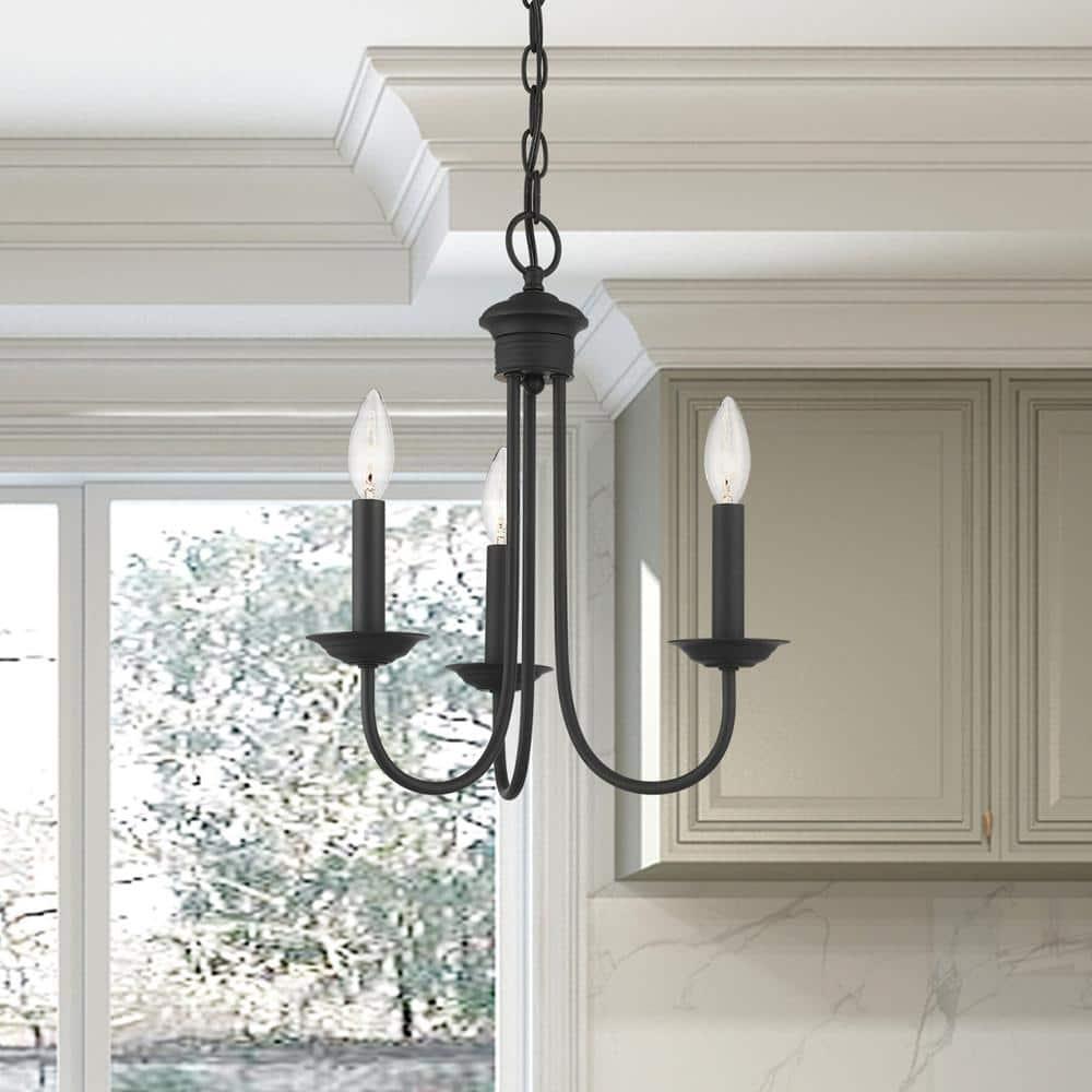 Livex Lighting Estate 3 - Light Chandelier in  Black