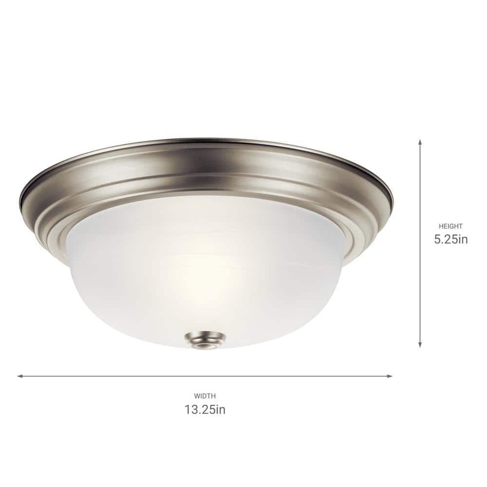 Kichler Lighting 2 - Light Flush Mount in  Brushed Nickel