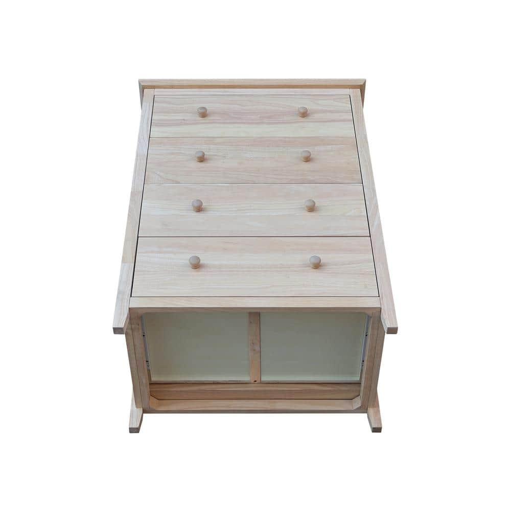 Brooklyn 4-Drawer Unfinished Wood Chest of Drawers