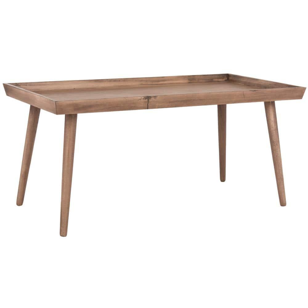 Nonie Coffee Table With Tray - Light Brown - Safavieh