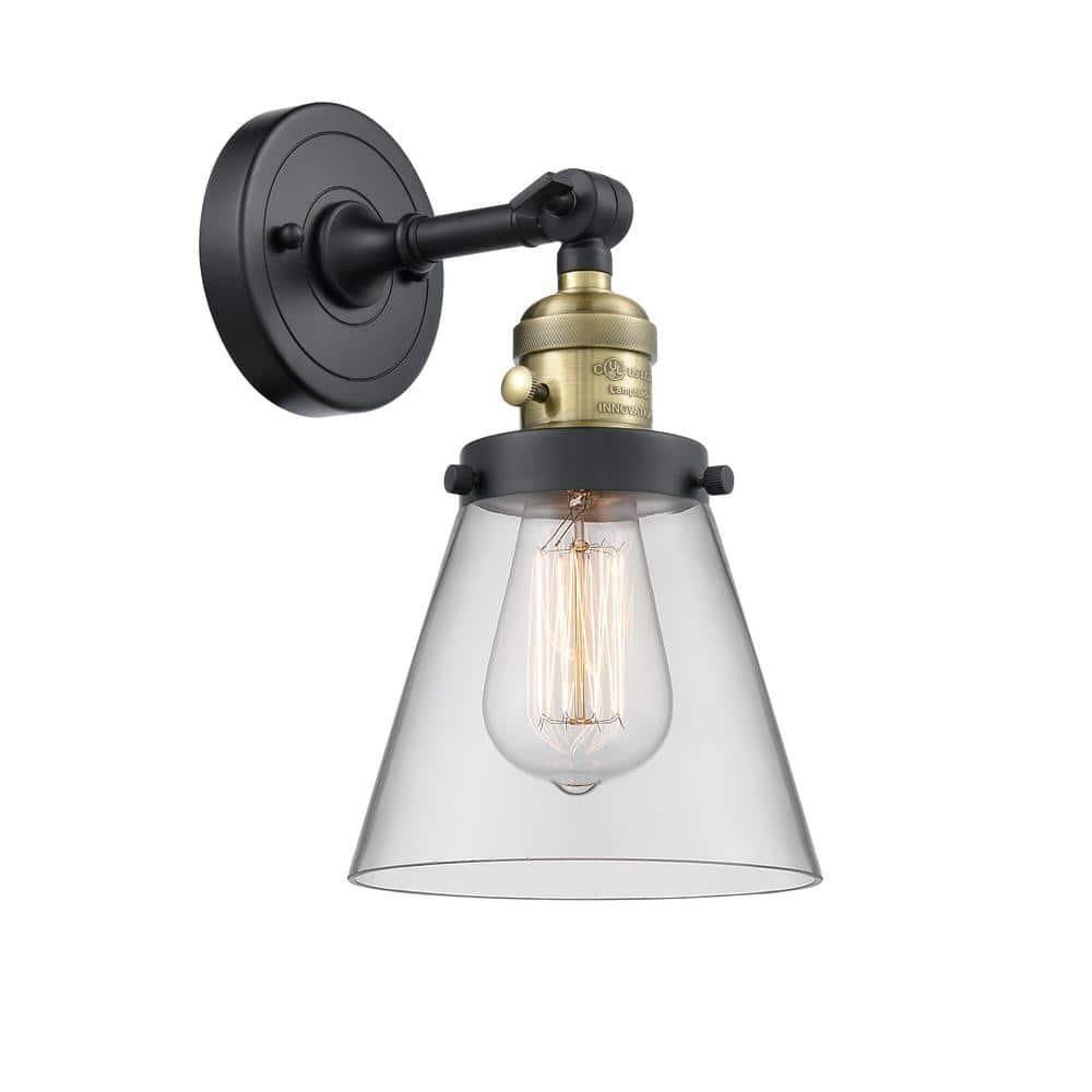 Innovations Lighting Cone 1 - Light Sconce in  Black Antique Brass