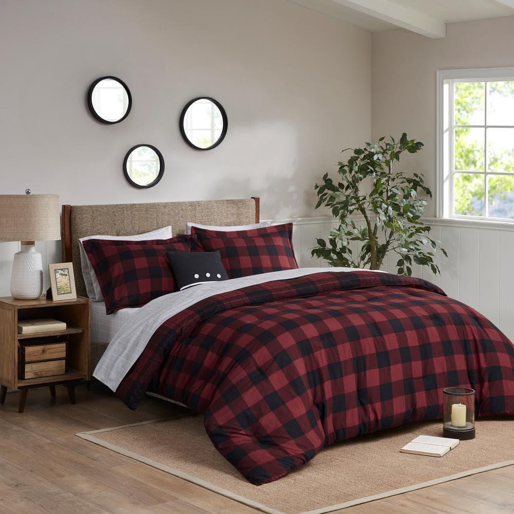 Everest Reversible Plaid Comforter Set with Bed Sheets