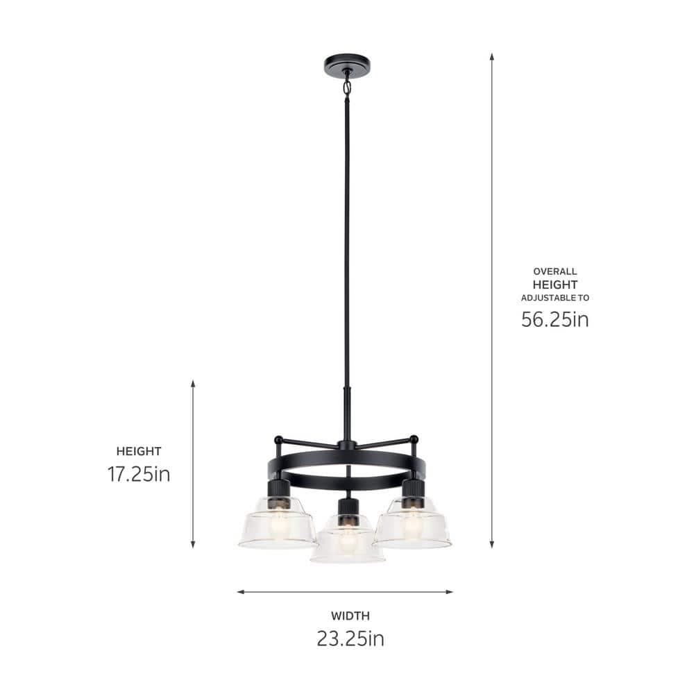 Kichler Lighting Eastmont 3 - Light Chandelier in  Black