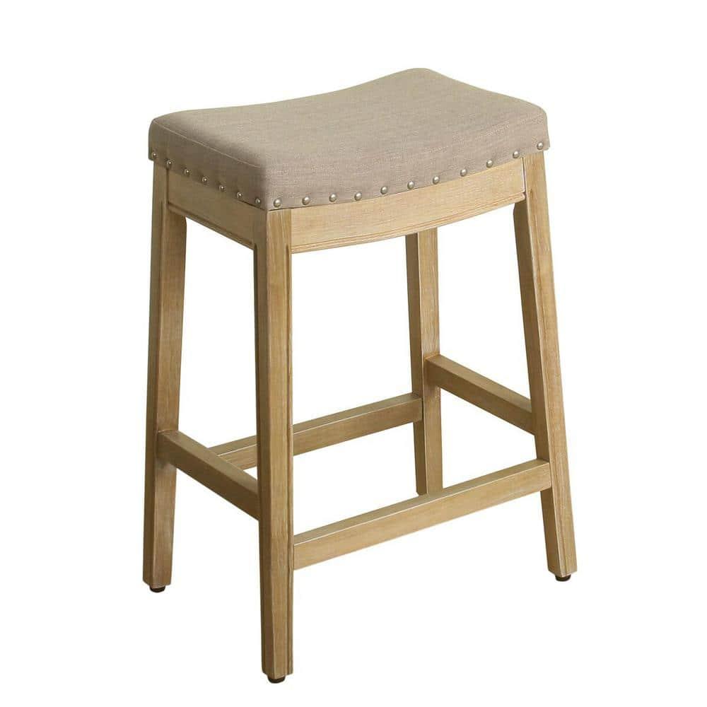 26" Blake Backless Counter Height Barstool with Nailheads - HomePop