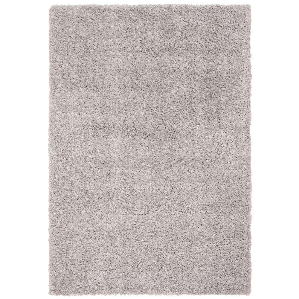 SAFAVIEH Fontana Jamie Solid Shag Area Rug, Grey, 4' x 6'