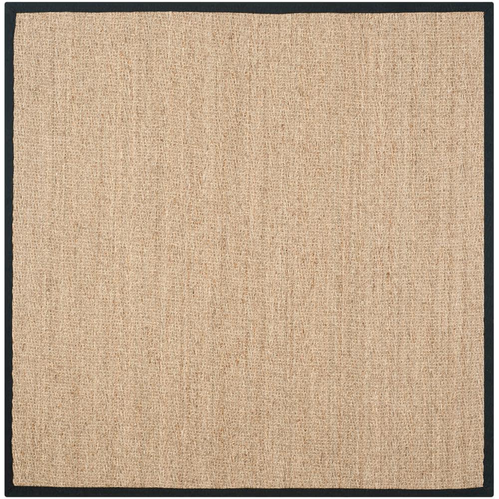 Natural Fiber NF115 Power Loomed Indoor Area Rug - Natural/Black - 6'x6' - Safavieh.