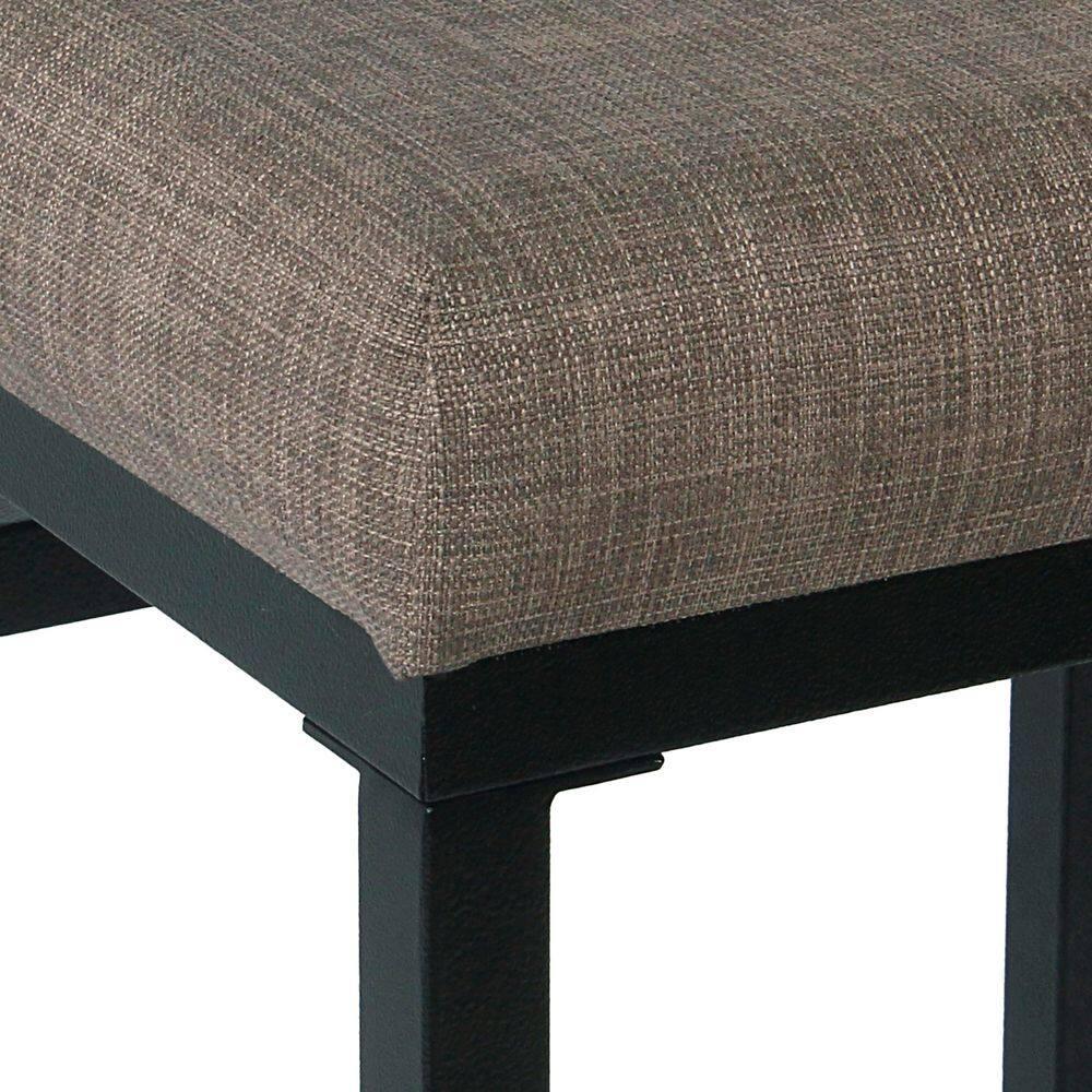 24" Open Back Metal Counter Height Barstool Dark Gray - HomePop: Kitchen Island Seating