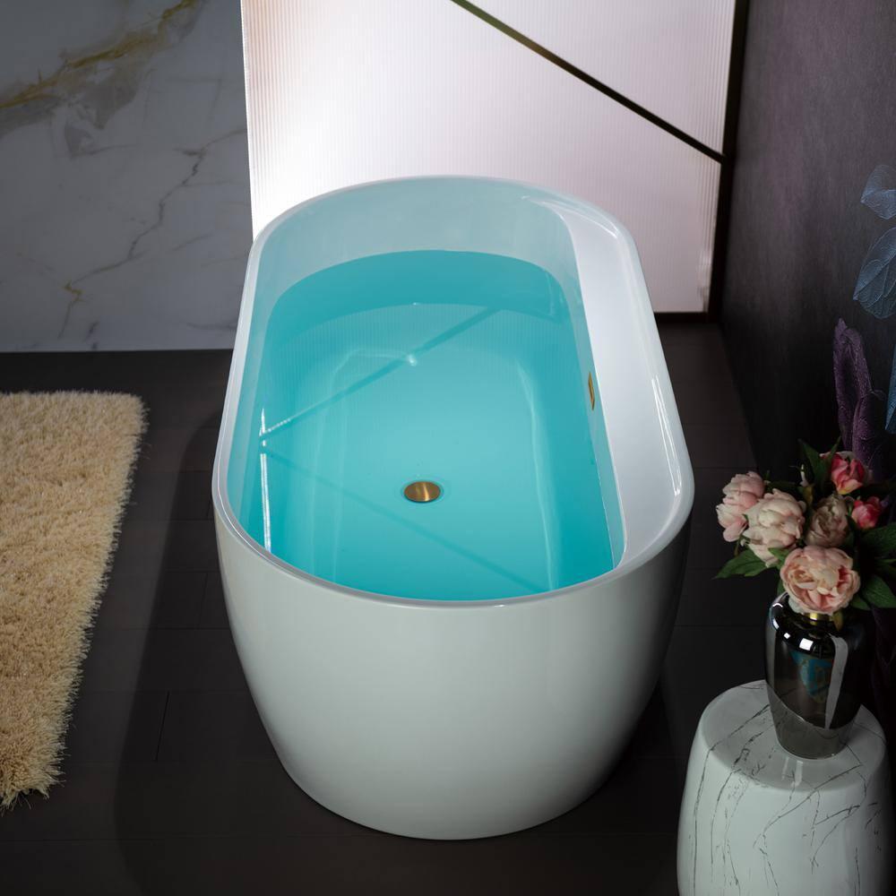 67" x 31.5" Freestanding Soaking Acrylic Bathtub