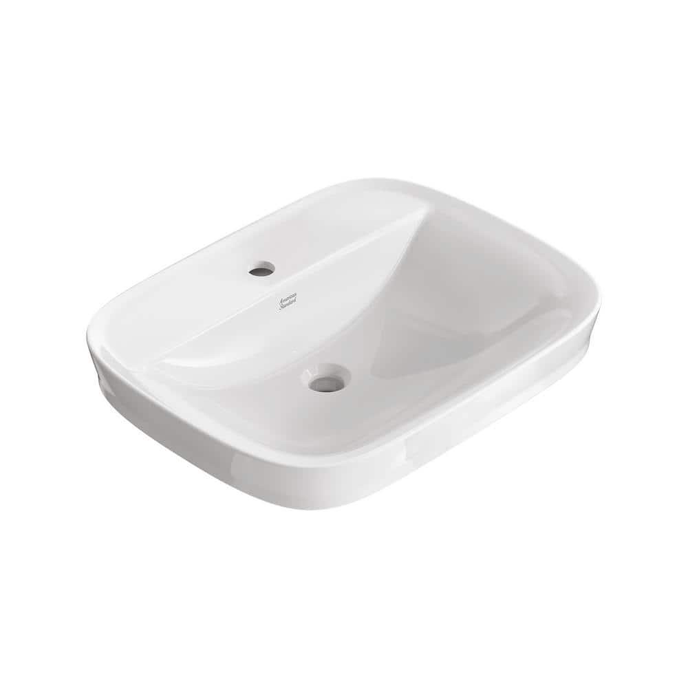 American Standard Aspirations 18'' Vitreous China Rectangular Bathroom Sink with Faucet and Overflow