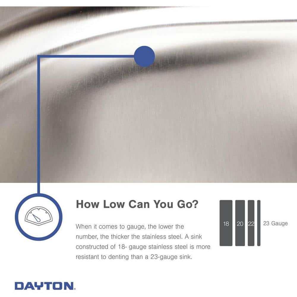 Dayton 25" L x 19" W Double Basin Drop-In Kitchen Sink