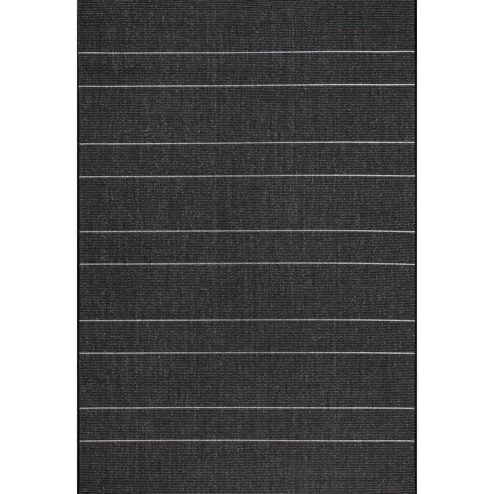 Nuloom Alaina Striped 4x6 Indoor/Outdoor Area Rug for Living Room Patio Deck Front Porch Kitchen, Black/Ivory