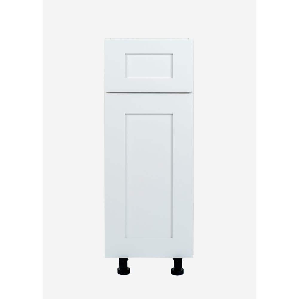 Cambridge Quick Assemble Modern Style, Shaker White 15 in. Base Kitchen Cabinet,1 Drawer