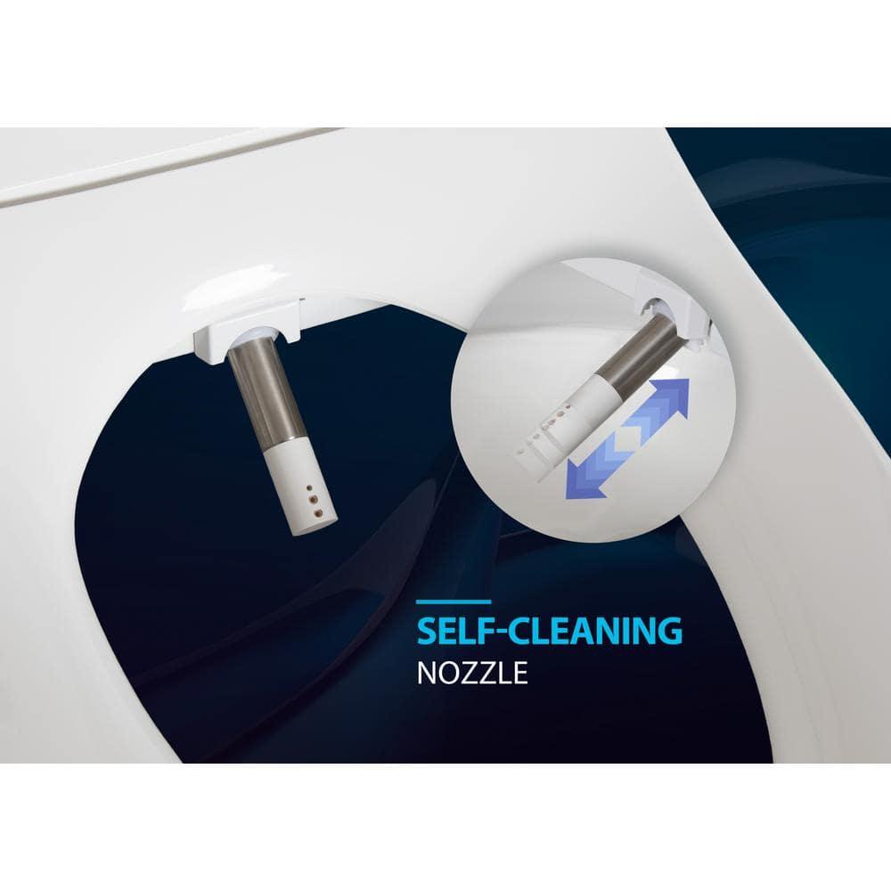 Hulife HLB-3000EC Electric Bidet Seat for Elongated Toilets White : Microfiber, Machine Washable, Non-Slip Backing