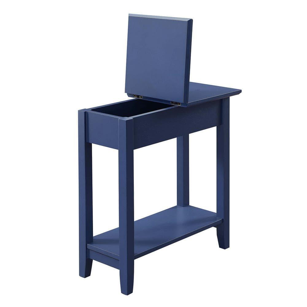 Convenience Concepts American Heritage Flip Top End Table, Cobalt Blue