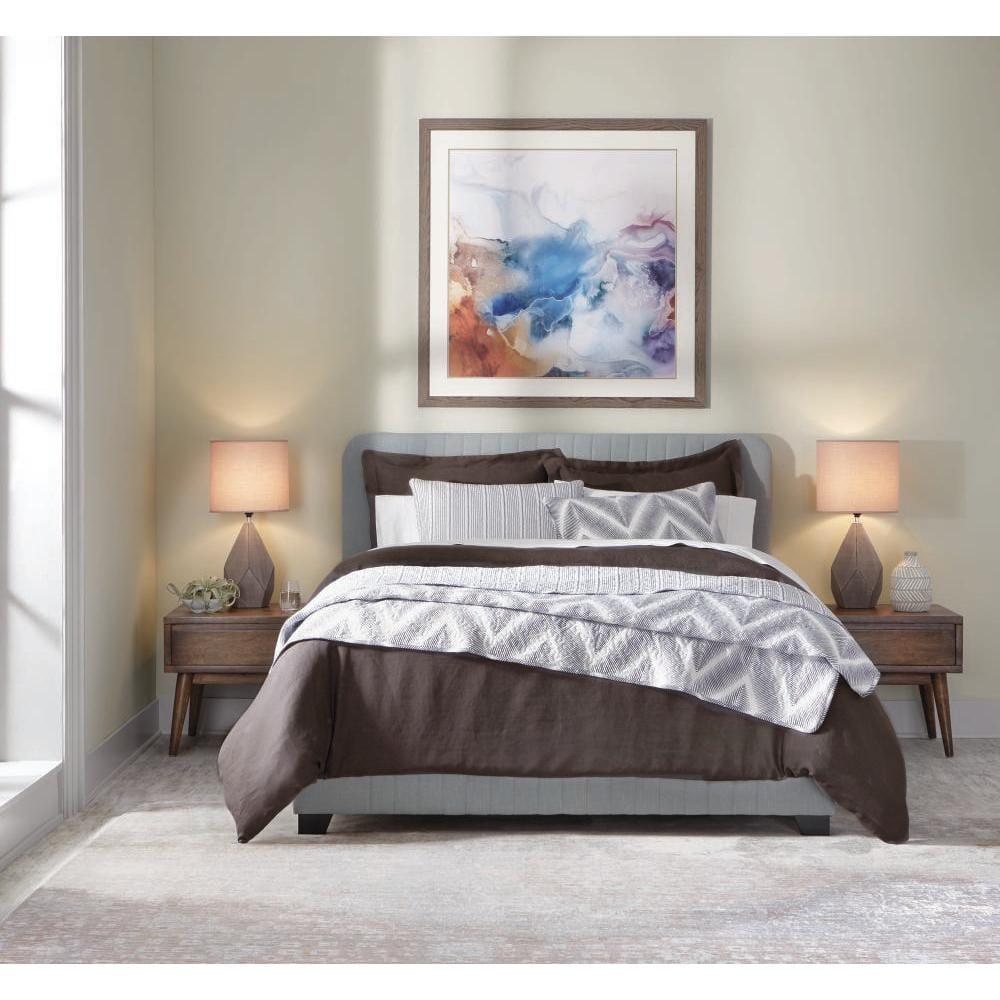 Charcoal Full/Queen Linen Duvet Cover Set with Pillow Shams