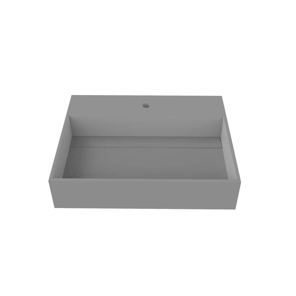 Juniper 24" Floating Minimalist Bathroom Sink with Concealed Drain