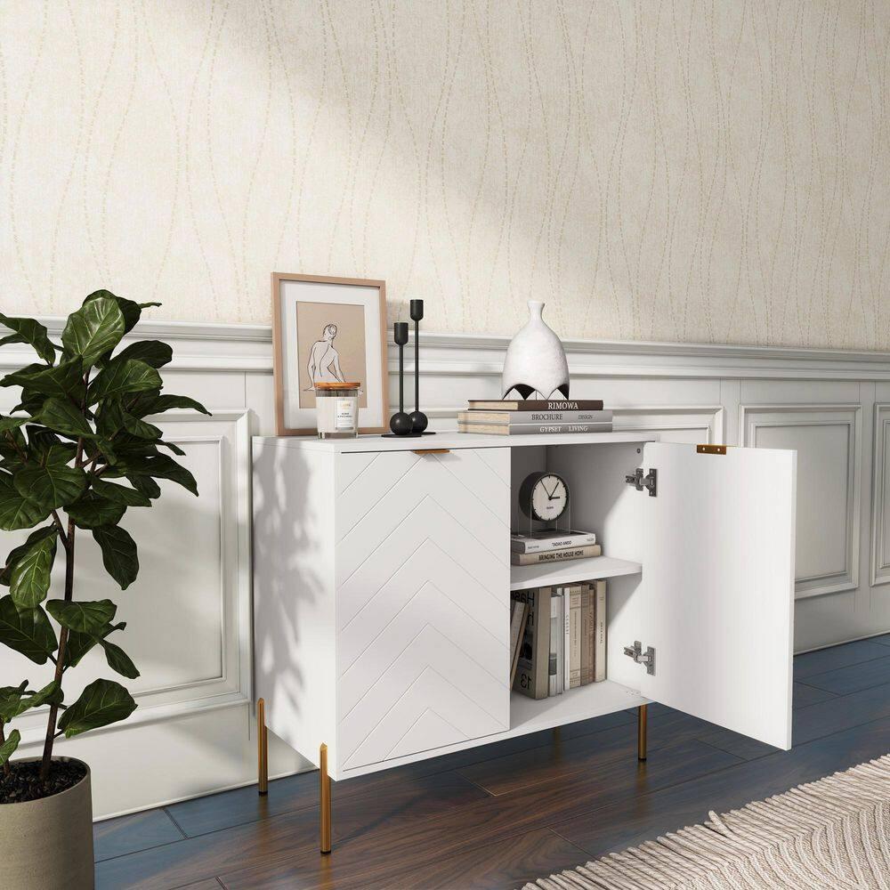 CLIHOME 31.5 in. H Utility Storage Cabinet with Adjustable Shelves