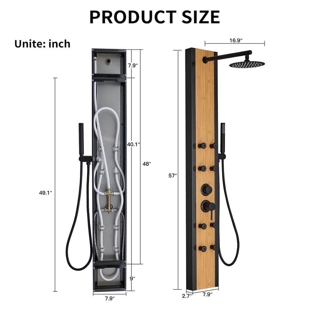 60.55'' Shower Panel with Adjustable Shower Head