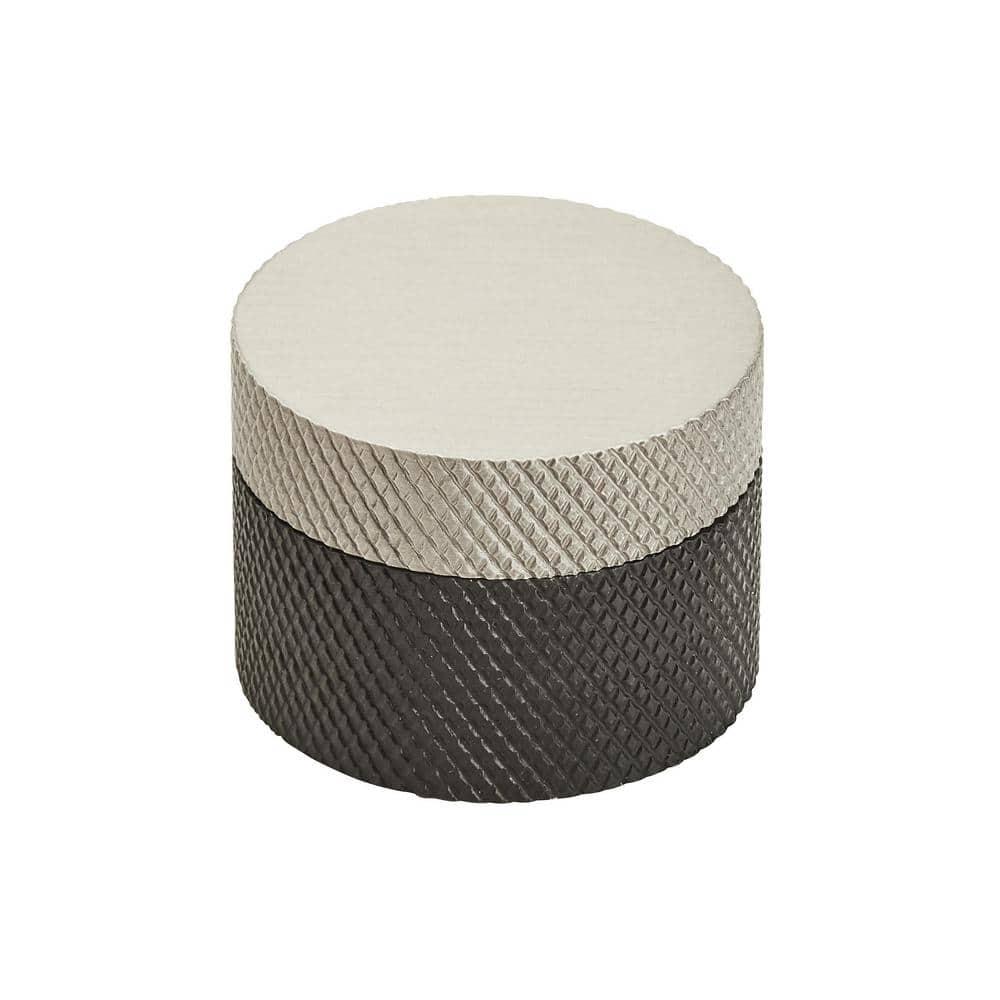 Amerock | Cabinet Knob | Matte Black/Silver Champagne | 1-1/4 inch (32 mm) Diameter | Transcendent | 1 Pack | Drawer Knob | Cabinet Hardware