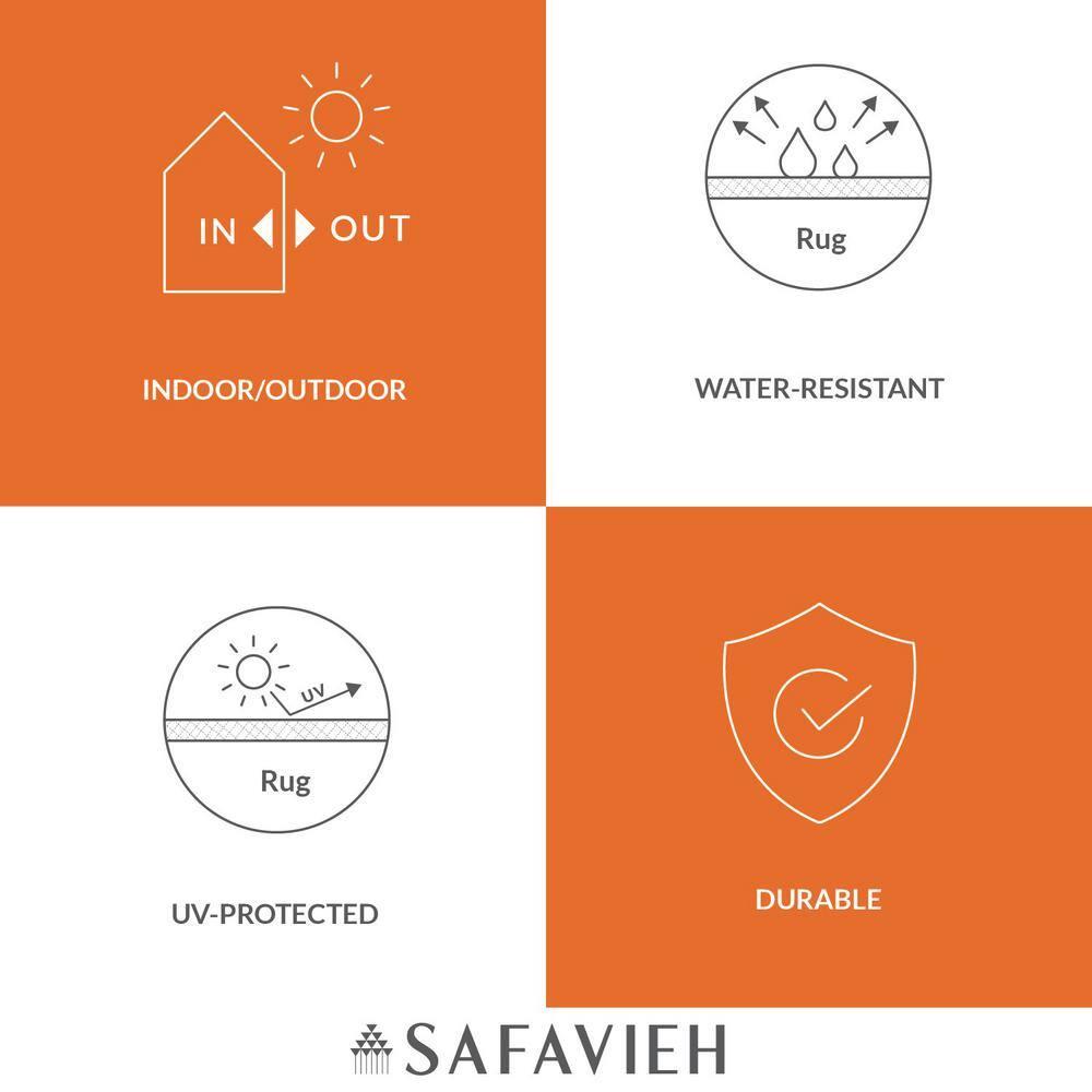 Barbados BAR535 Power Loomed Indoor/Outdoor Area Rug - Teal/White - 4'x6' - Safavieh.