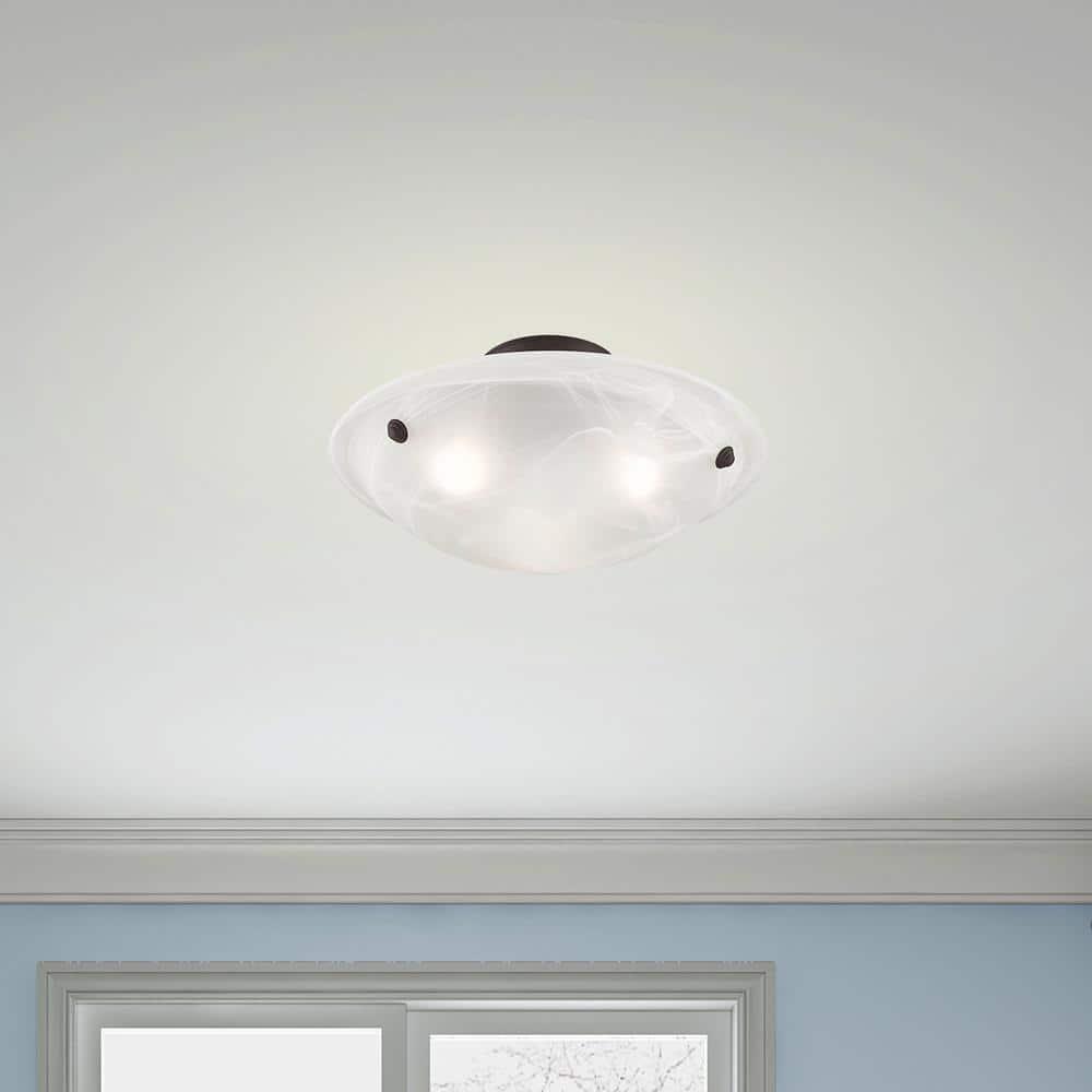 Livex Lighting Oasis 3 - Light Flush Mount in  Bronze