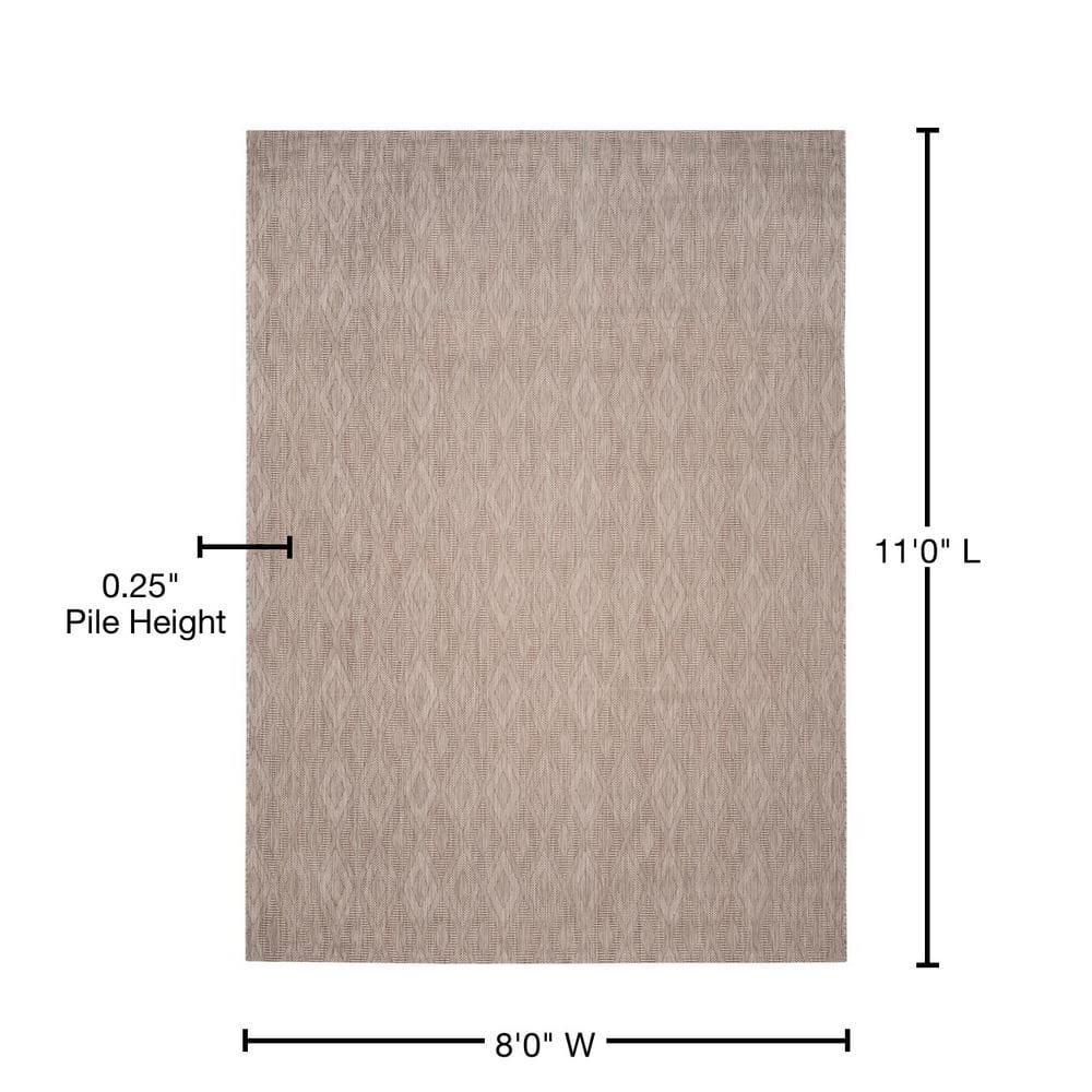 Courtyard CY8522 Power Loomed Indoor and Outdoor Area Rug - Beige/Beige - 8'x11' - Safavieh
