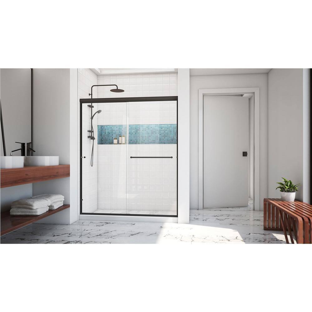Alliance Pro 56" W x 70" H Bypass Semi-Frameless Shower Door with ClearMax Technology
