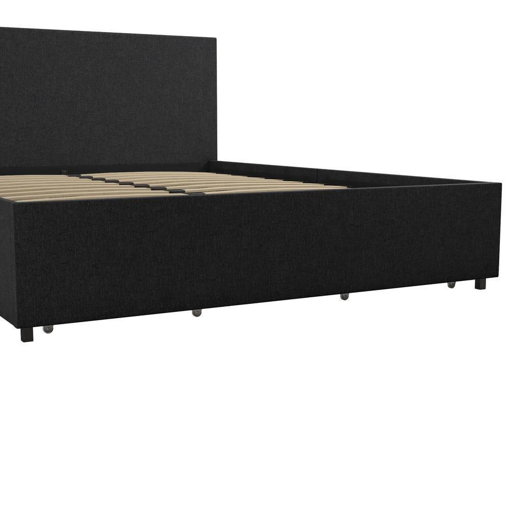 Novogratz Kelly Upholstered Unfinished Platform Storage Bed