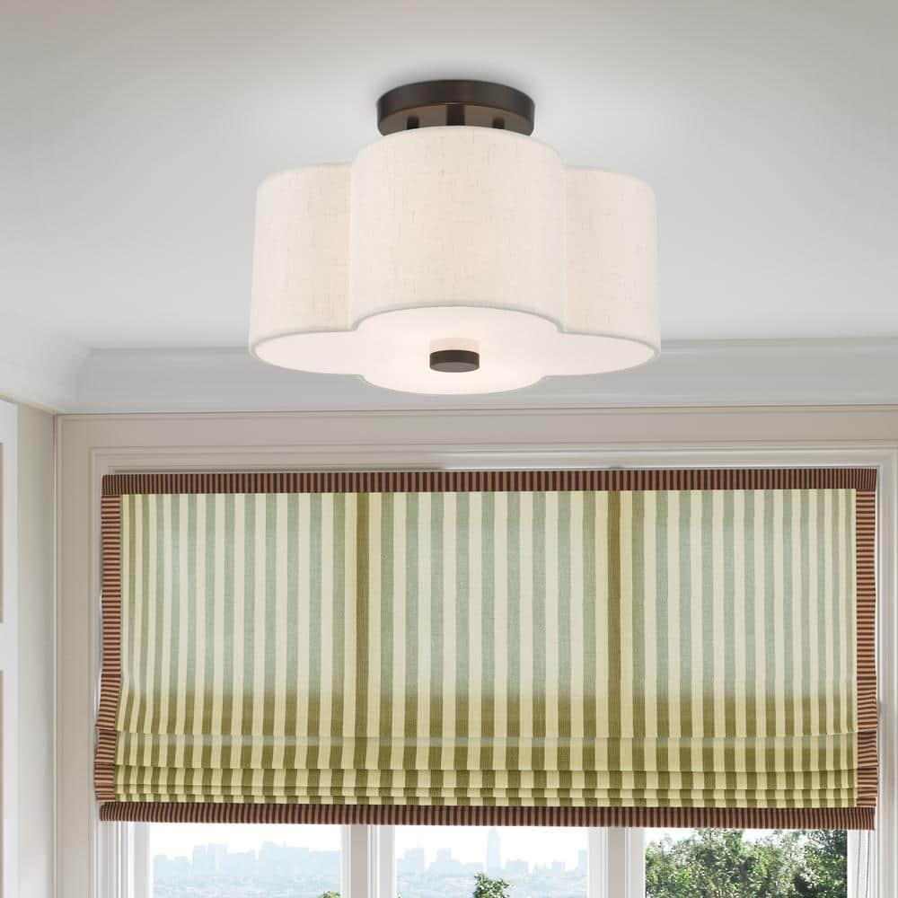 Livex Lighting Solstice 2 - Light Semi-Flush Mount in  English Bronze