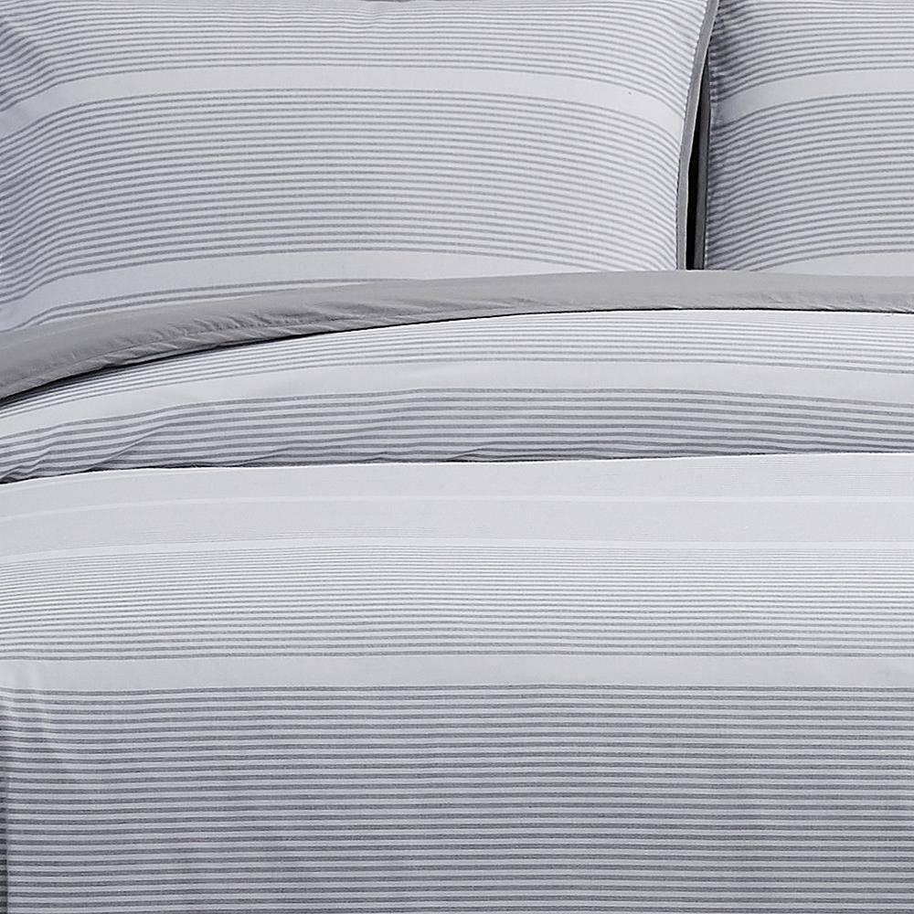 Brooklyn Loom Niari Yarn Dye Stripe Cotton Box Stitch Striped Comforter Set