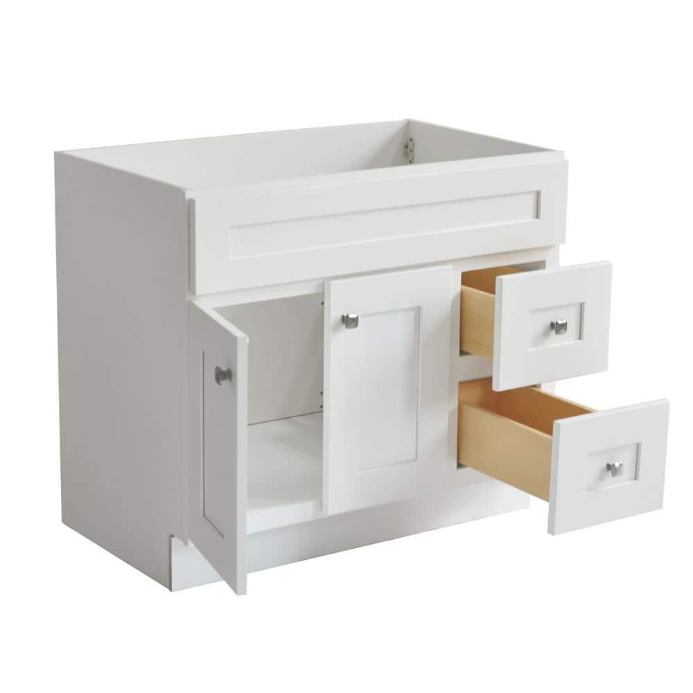 Design House Brookings 36 Inch Bathroom Vanity, Ready to Assemble, Solid Wood, Sherwin Williams – Design House, 587097