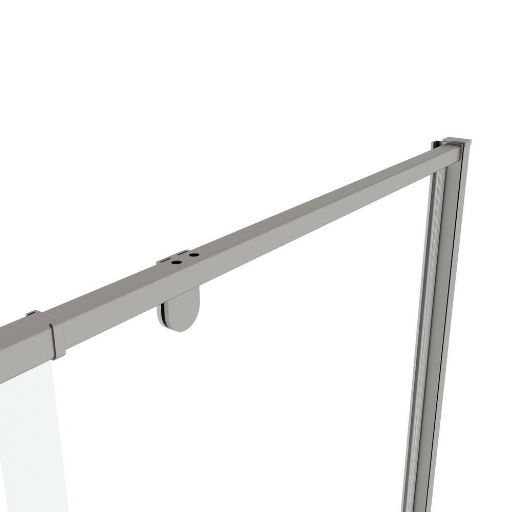 50-54" W X 71" H Piovt Swing Glass Shower Door,Pivot Frame Sliding Shower Door With 1/4"(6Mm) Clear SGCC Tempered Glass, Shower Doors,Reversible Installation