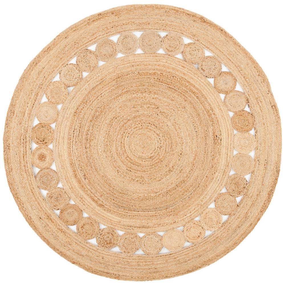 Natural Fiber NFB306 Hand Woven Area Rug - Natural - 7' round - Safavieh.