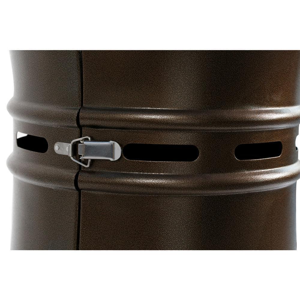 Heatmaxx 36000 BTU Gas Floor Standing Dancing Flame Outdoor Patio Portable Heater Bronze