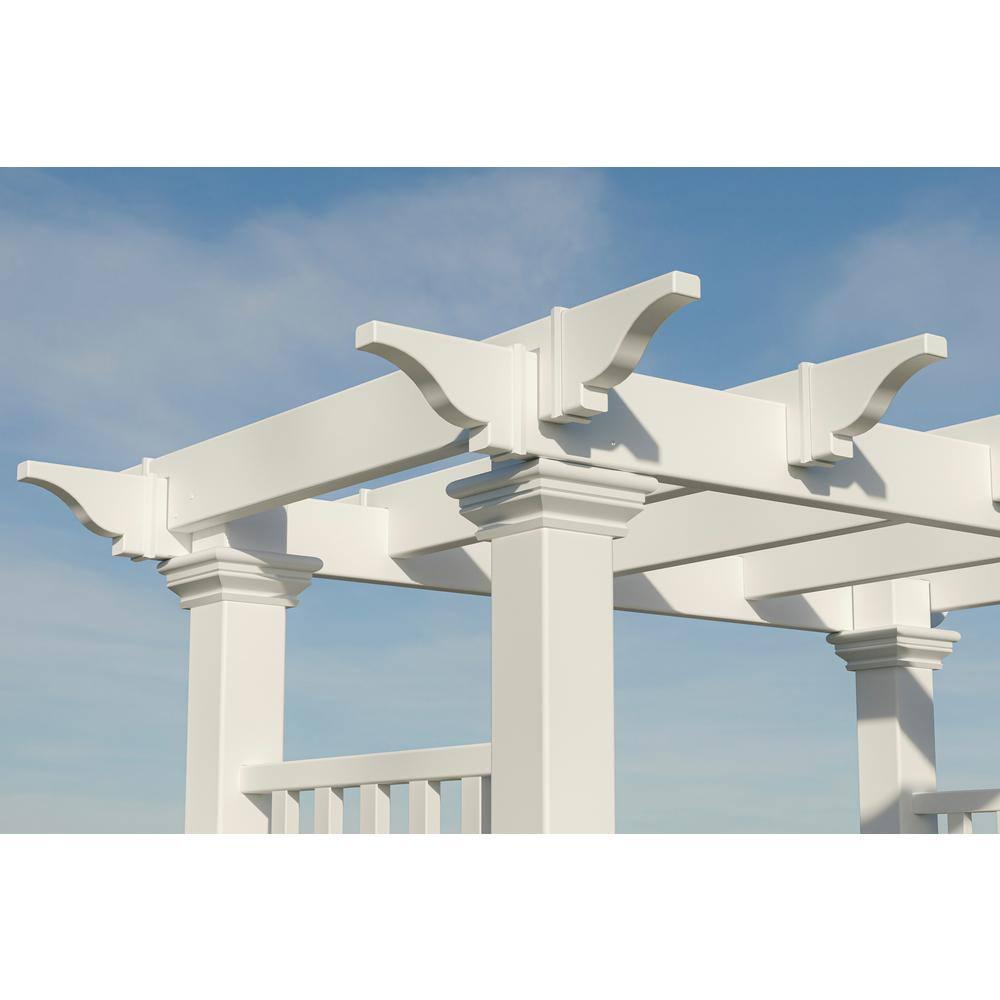 Fairfield White Vinyl Traditional Garden Arbor