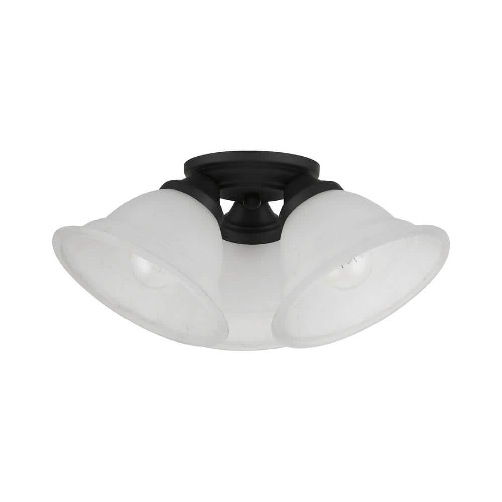 Livex Lighting Wynnewood 3 - Light Flush Mount in  Black