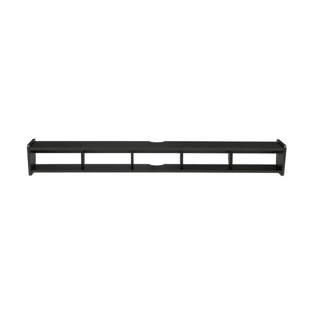 Walker Edison Minimalist Floating TV Stand for TVs up to 70”, Solid Black