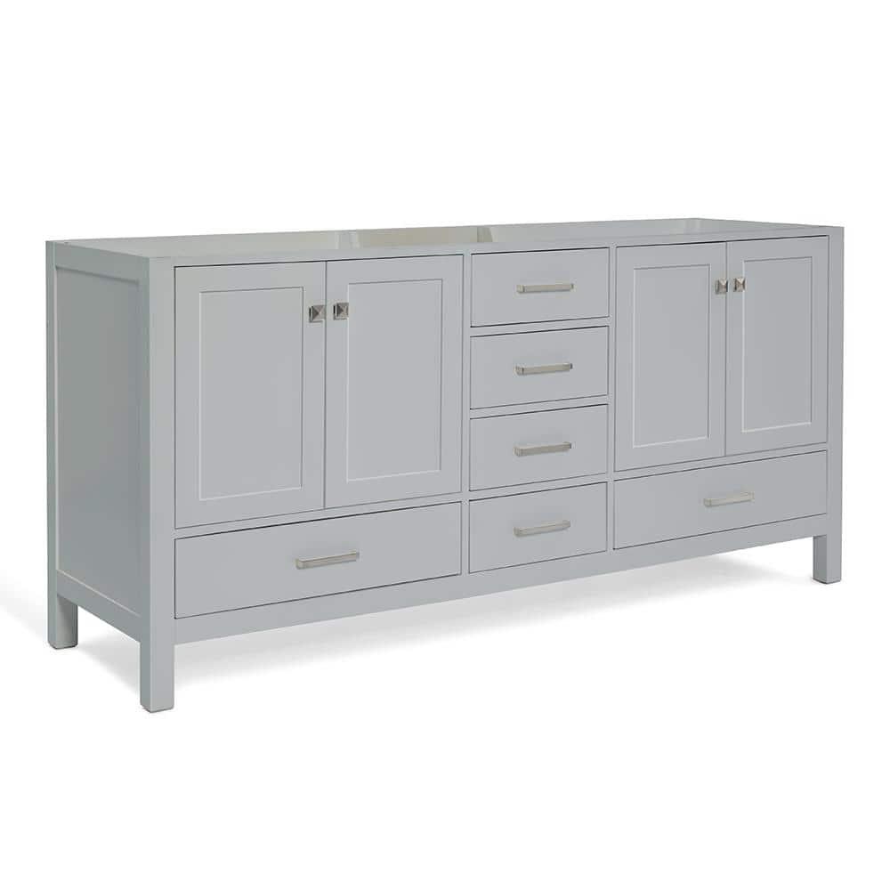 Ariel A073d-Bc Cambridge 72" Double Free Standing Vanity Cabinet Only - Grey