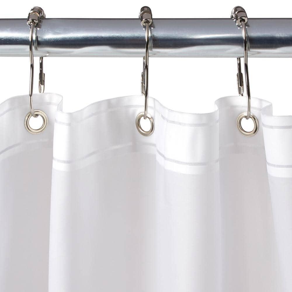 iDesign 72 in. H X 84 in. W Frosted Eva Shower Curtain Liner Vinyl
