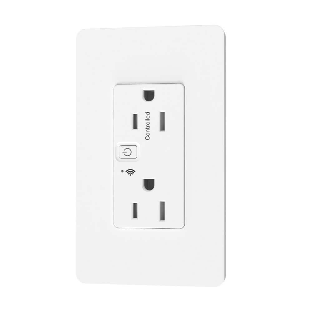 Square D by Schneider Electric X Series 15A 125V Wi-Fi Energy Monitoring Socket Outlet, Tamper Resistant, Needs Neutral Wire, Matter Certified, Compatible with Alexa, Google Home, Apple Home, White