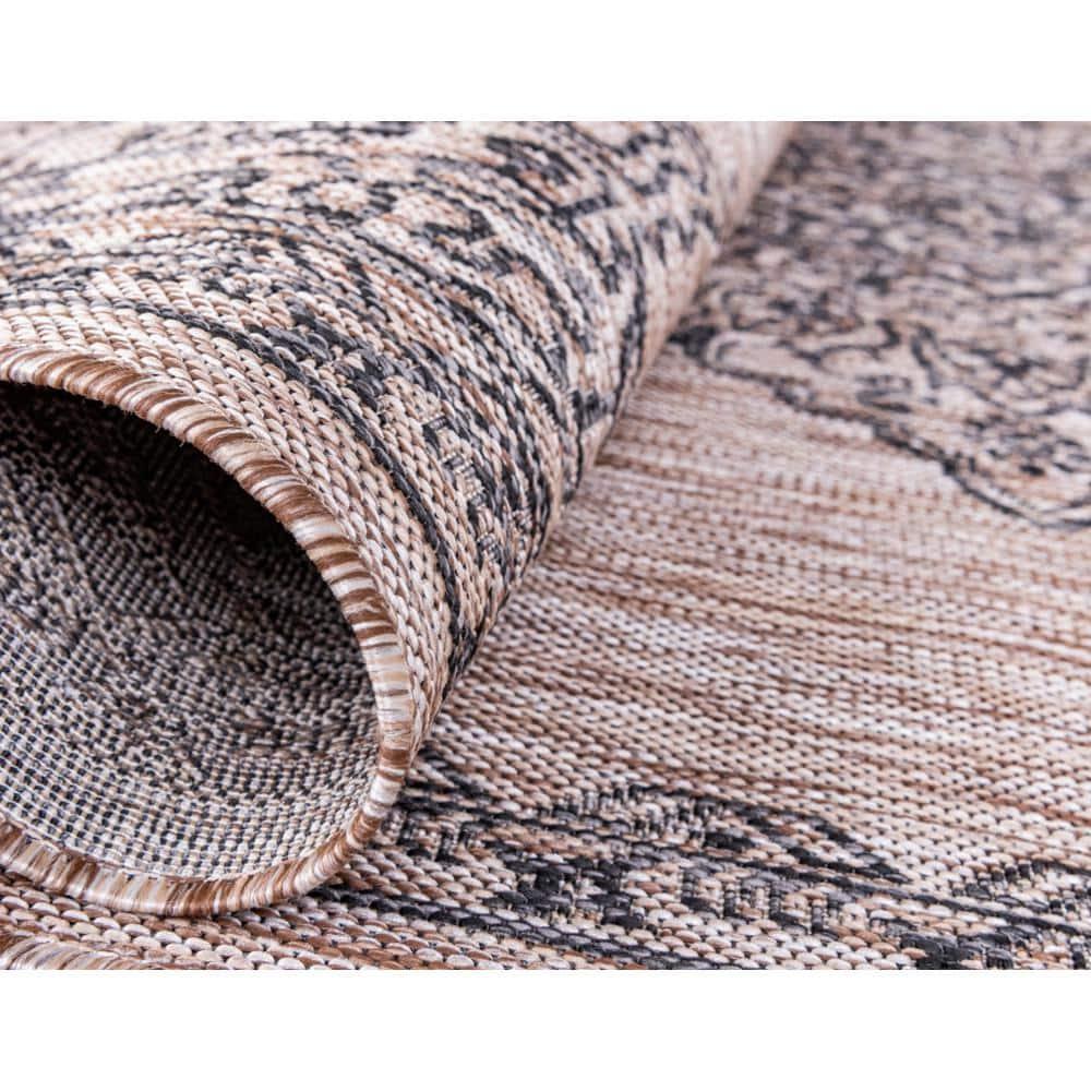 Unique Loom 8' 0 x 11' 4 Rectangle Indoor/Outdoor Traditional Beige Area Rug