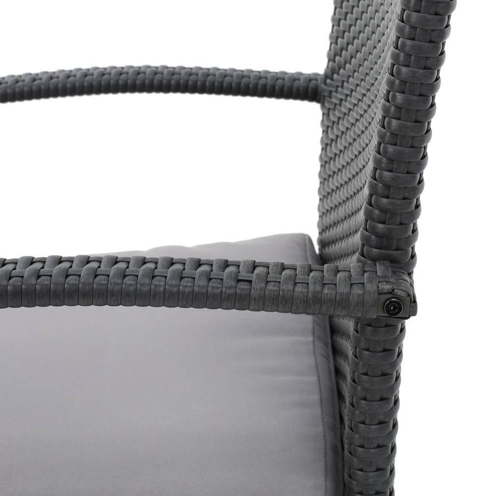 Noble House Palermo 6 Piece Aluminum Patio Dining Set in Gray