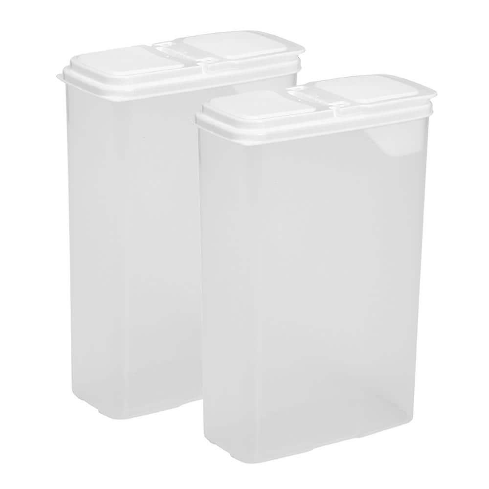 Clear BPA-Free Plastic Food Storage Dispensers Set with Flip Top Lid