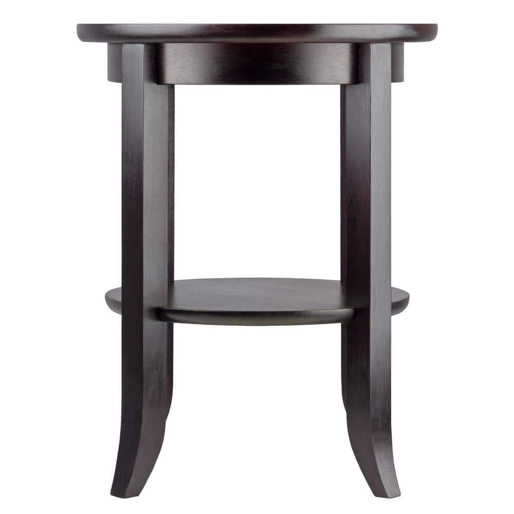 Winsome Genoa End Table Glass Inset one shelf